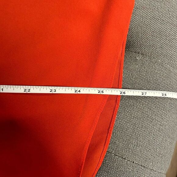 Chico’s Size 00 Asymmetrical Blouse Knot on bottom Left (0/2 US) Burnt Orange - Picture 7 of 7